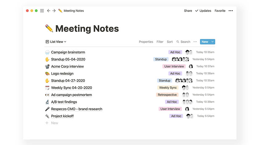 Best Non-Design Tools for Designers 4 screenshot of notion