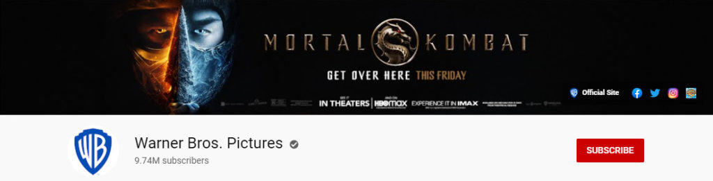 How to Generate Effective YouTube Banner Ideas 4 warner bros_youtube_banner